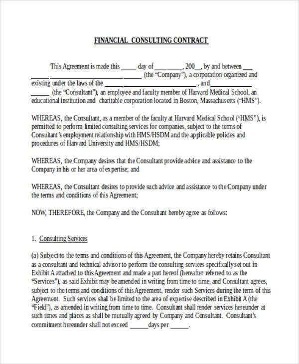 financial agreement template word financial agreement template word