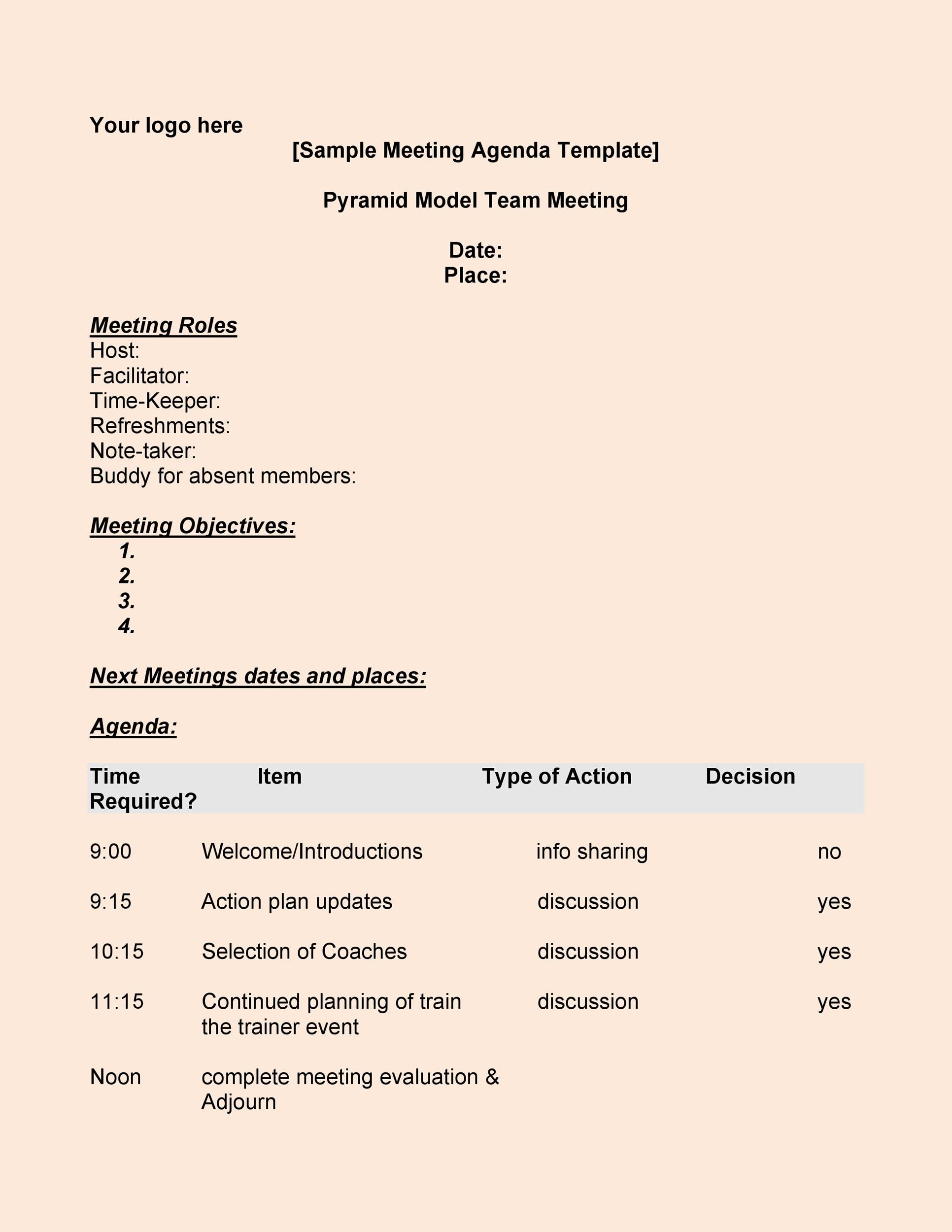 free editable meeting agenda template free editable meeting agenda template