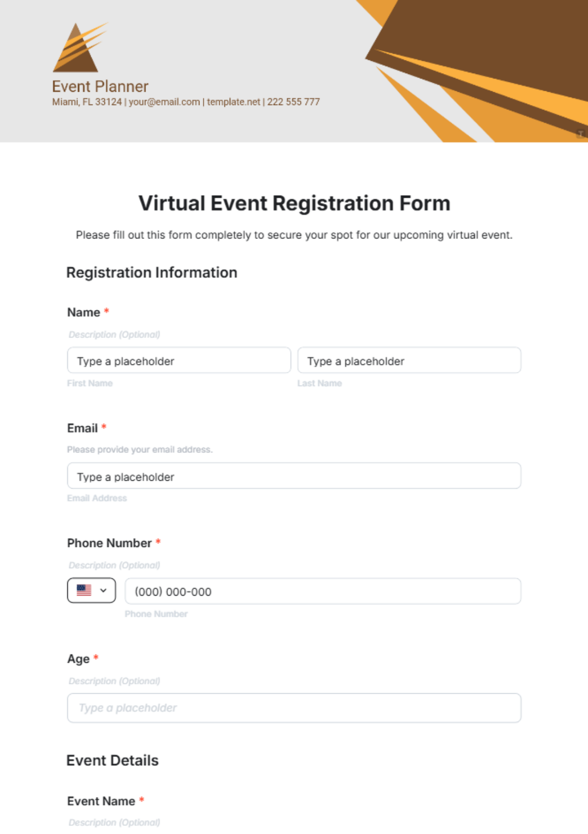 free online event registration form free online event registration form