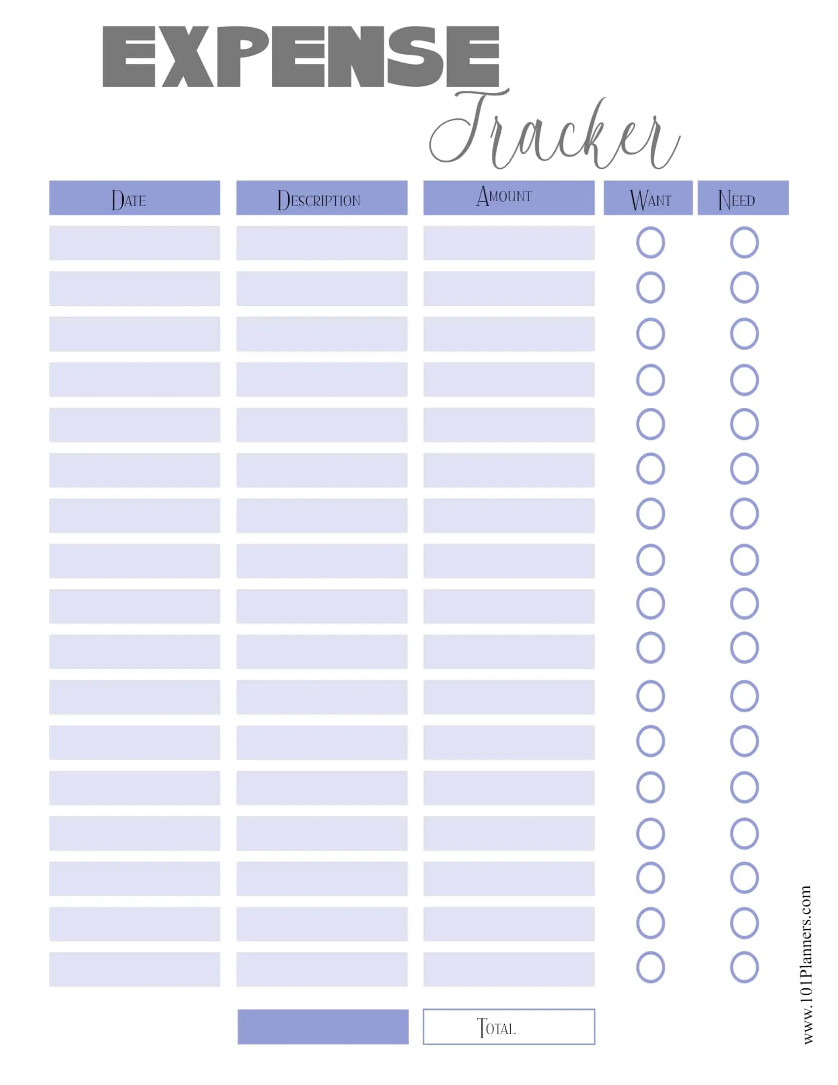 free printable expense tracker spreadsheet