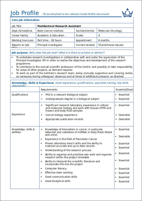 job description template job description template