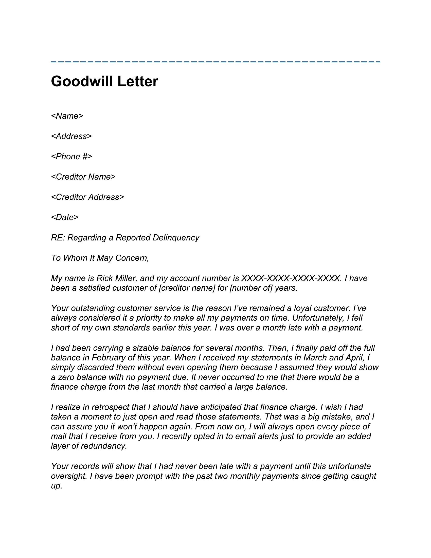letter of goodwill example
