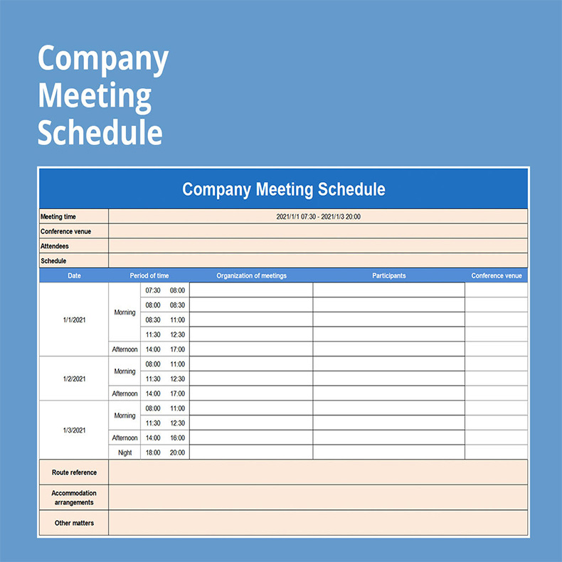 monthly meeting schedule template monthly meeting schedule template