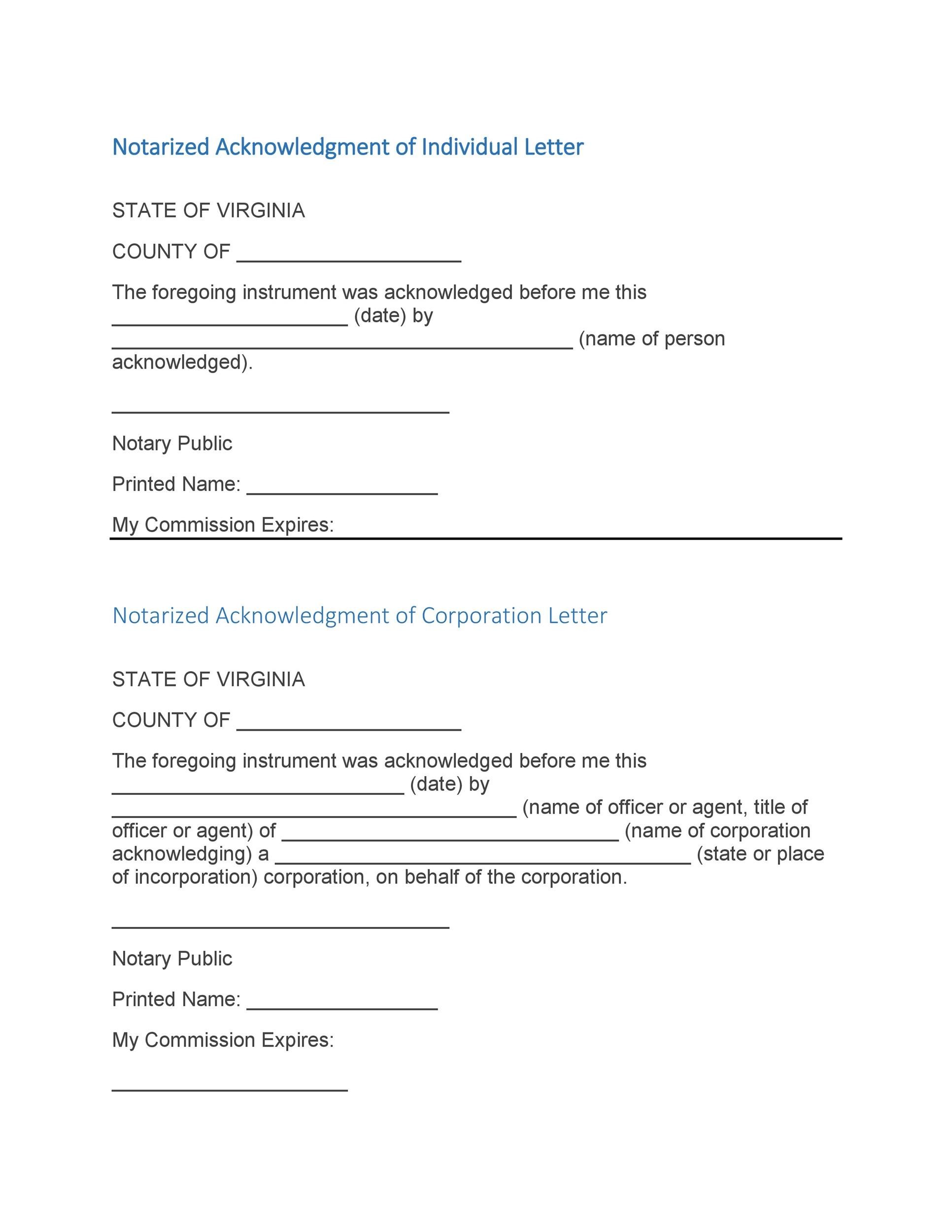 notarized letter template for residency notarized letter template for residency