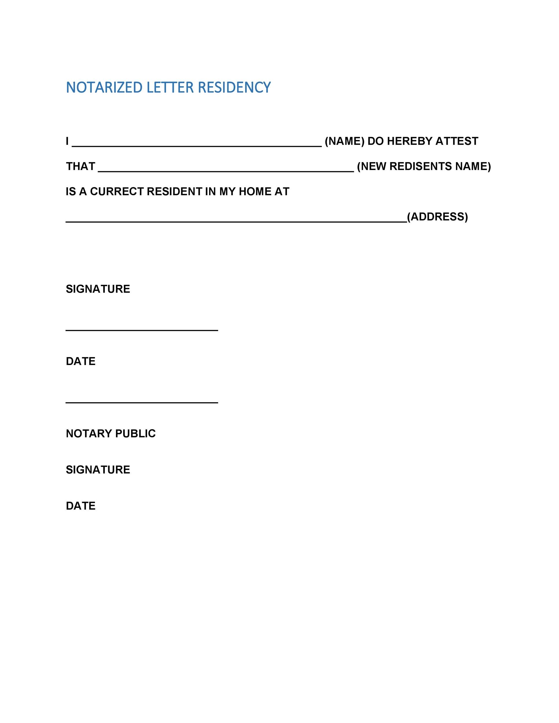 notarized letter template free notarized letter template free