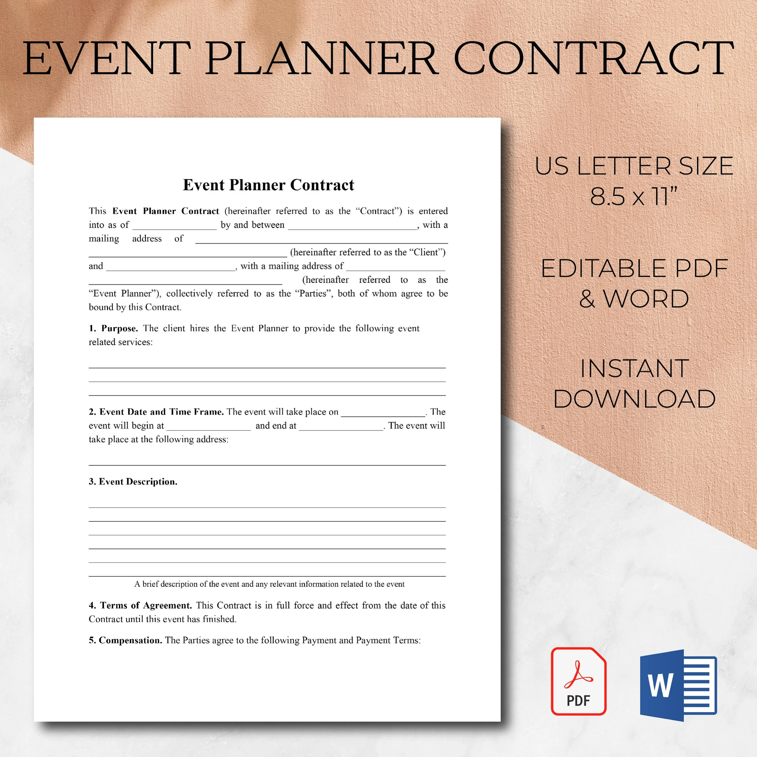 sample event contract agreements examples