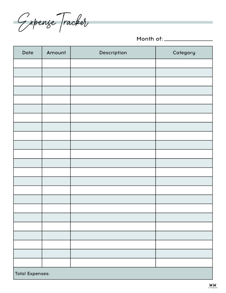 track my expenses spreadsheet free